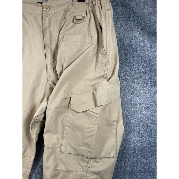 LA Police Gear Pants Mens 38 (34X30) Khaki Ripstop Tactical Basic Operator Cargo - Picture 3 of 13